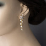 Starfish Dangle Earrings with Pearls - Earrings - Cassandra Lynne
