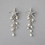 Starfish Dangle Earrings with Pearls - Earrings - Cassandra Lynne