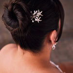 Starfish Hair Pin with Pearls in Light Gold - Hair Pins - Cassandra Lynne