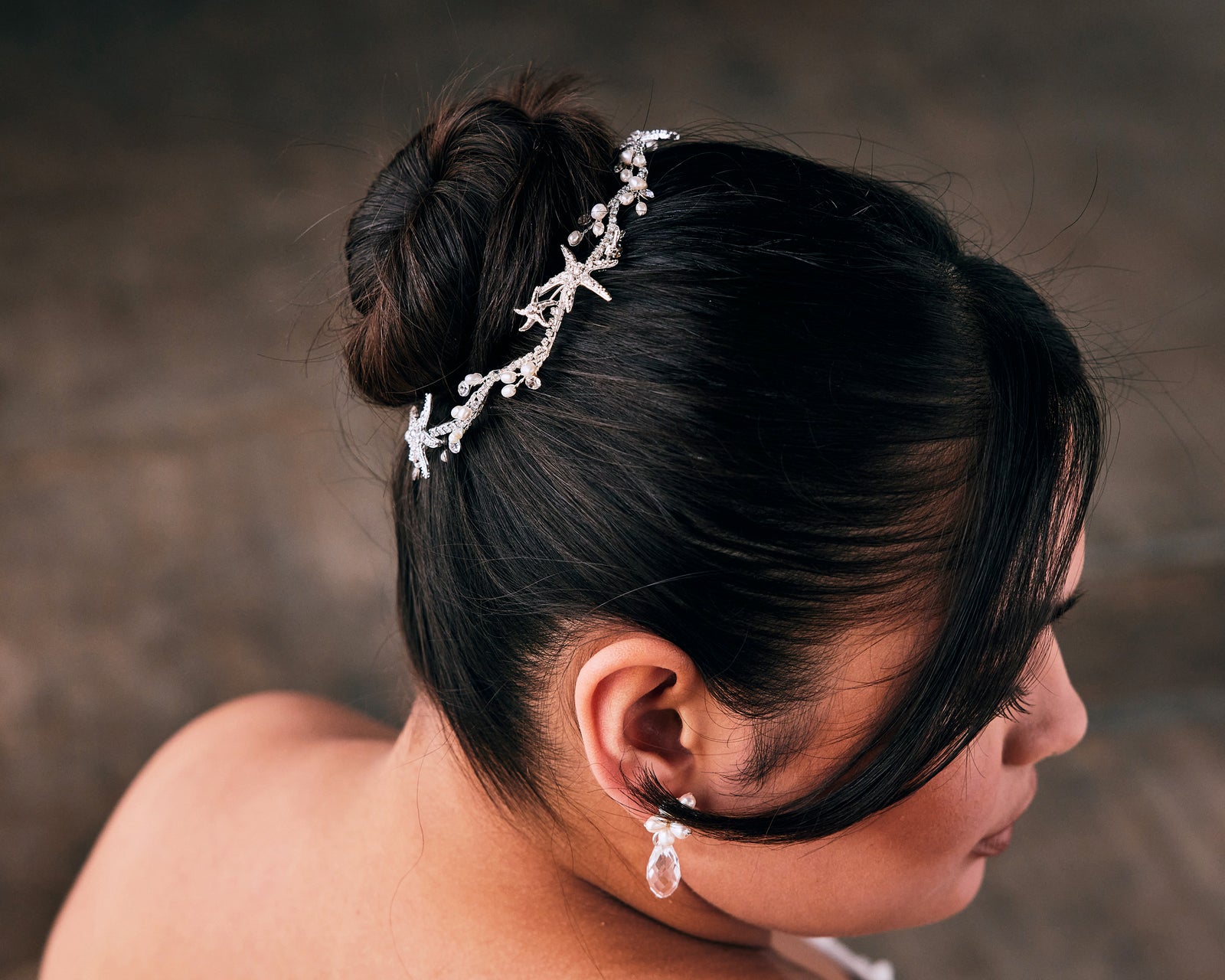 Silver Starfish Wedding Headpiece - Cassandra Lynne