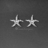 Starfish Wedding Earrings with Crystals - Earrings - Cassandra Lynne