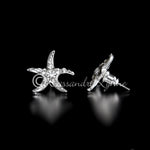 Starfish Wedding Earrings with Crystals - Earrings - Cassandra Lynne