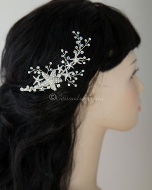Starfish Wedding Hair Clip with Rhinestones - Cassandra Lynne