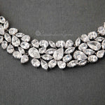 Statement Bridal Necklace of Multi Shape CZ - Cassandra Lynne