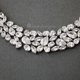 Statement Bridal Necklace of Multi Shape CZ - Cassandra Lynne