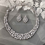 Statement Bridal Necklace of Multi Shape CZ - Cassandra Lynne