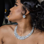 Statement Bridal Necklace of Multi Shape CZ - Cassandra Lynne