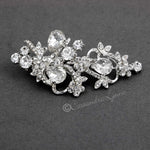 Teardrop Bridal Hair Clip in Silver or Rose Gold - Hair Clips - Cassandra Lynne