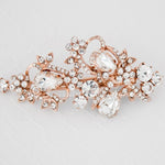 Teardrop Bridal Hair Clip in Silver or Rose Gold - Hair Clips - Cassandra Lynne