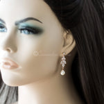 Teardrop Pearl CZ Earrings - Earrings - Cassandra Lynne
