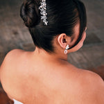 Tiara Comb of Antiqued Silver Scrolls and Pearls - Tiara Comb - Cassandra Lynne