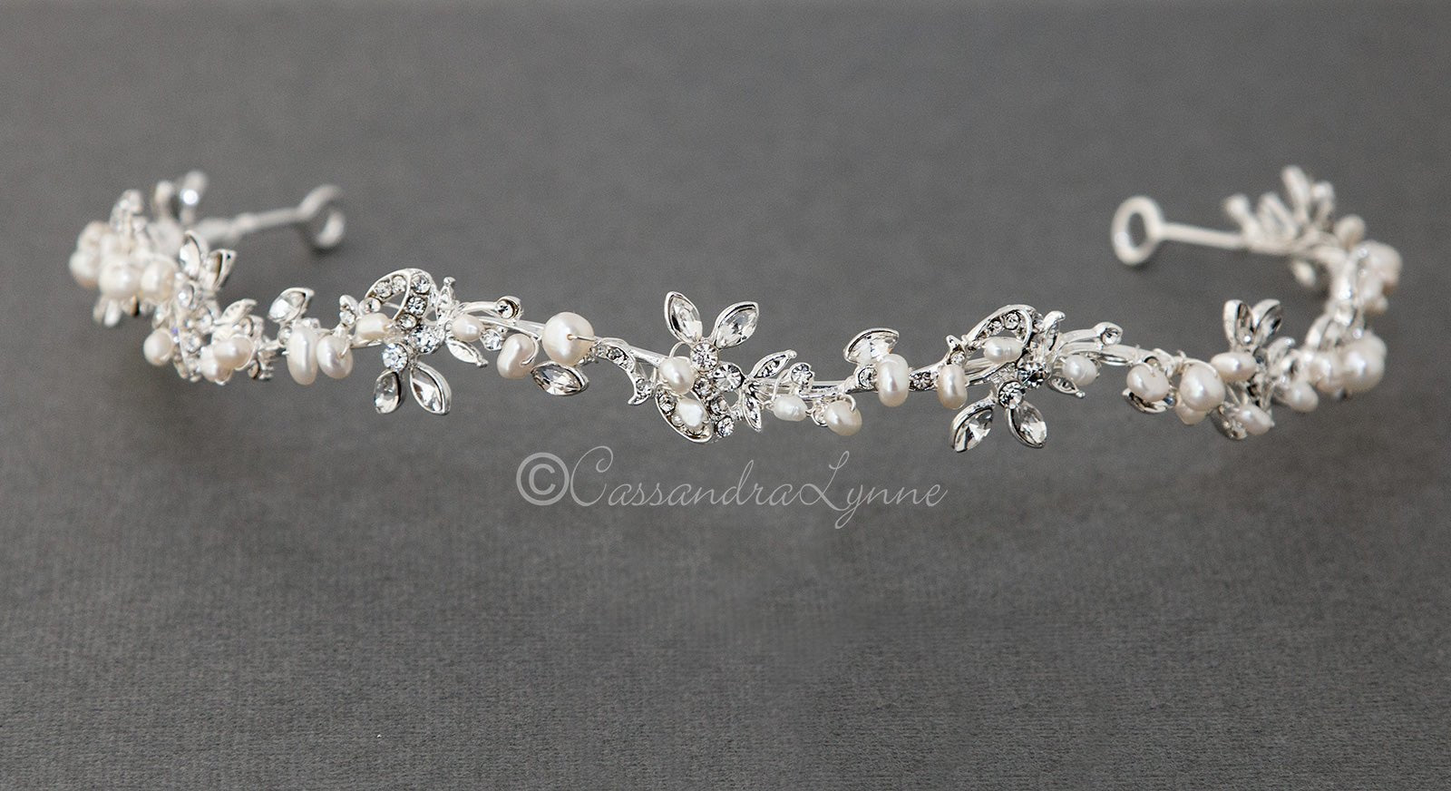 Vine Bridal Tiara Headband with Pearls - Tiara - Cassandra Lynne