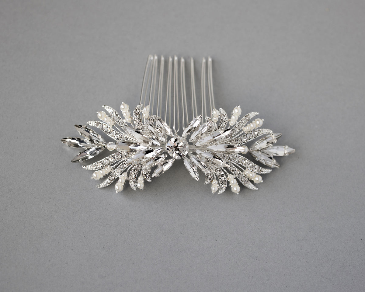 Vintage Hair Comb with Pearls - Cassandra Lynne