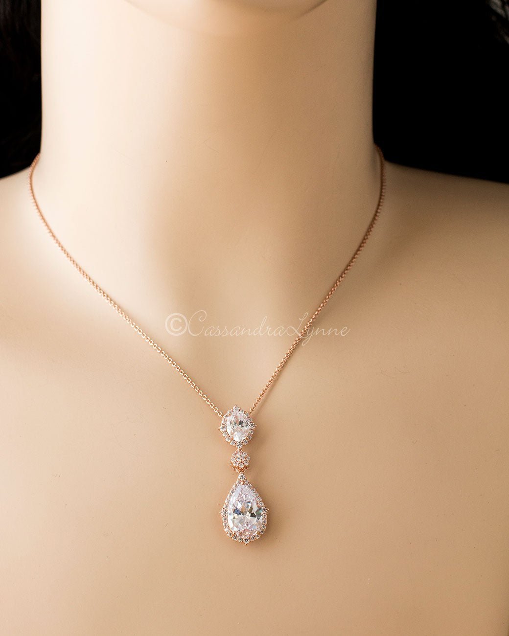 Vintage Bridal Pendant in a Pave Setting - Earrings - Cassandra Lynne