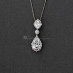 Vintage Bridal Pendant in a Pave Setting - Earrings - Cassandra Lynne