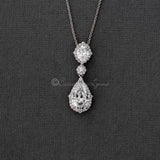Vintage Bridal Pendant in a Pave Setting - Earrings - Cassandra Lynne