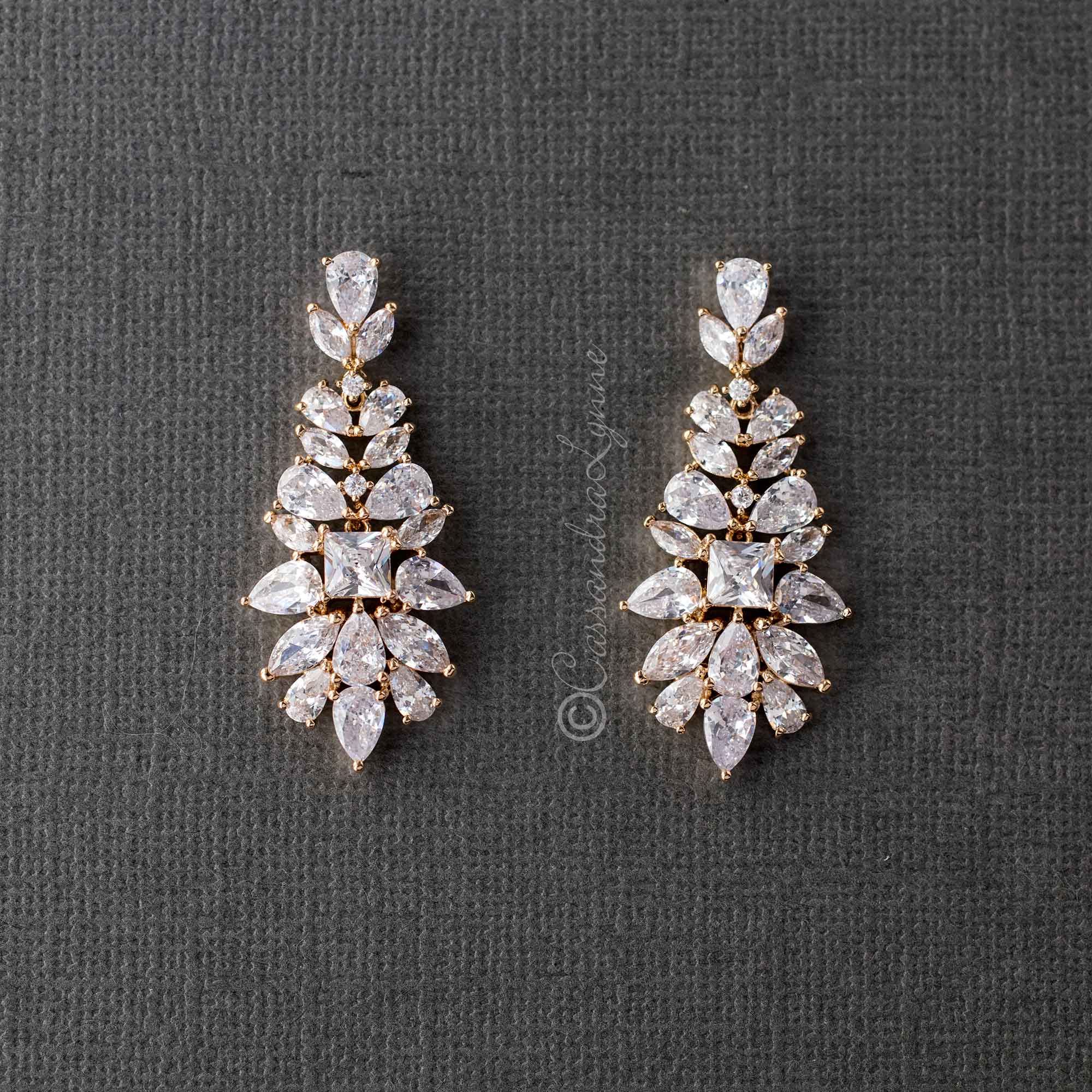 Vintage Drop Bridal Earrings - Earrings - Cassandra Lynne