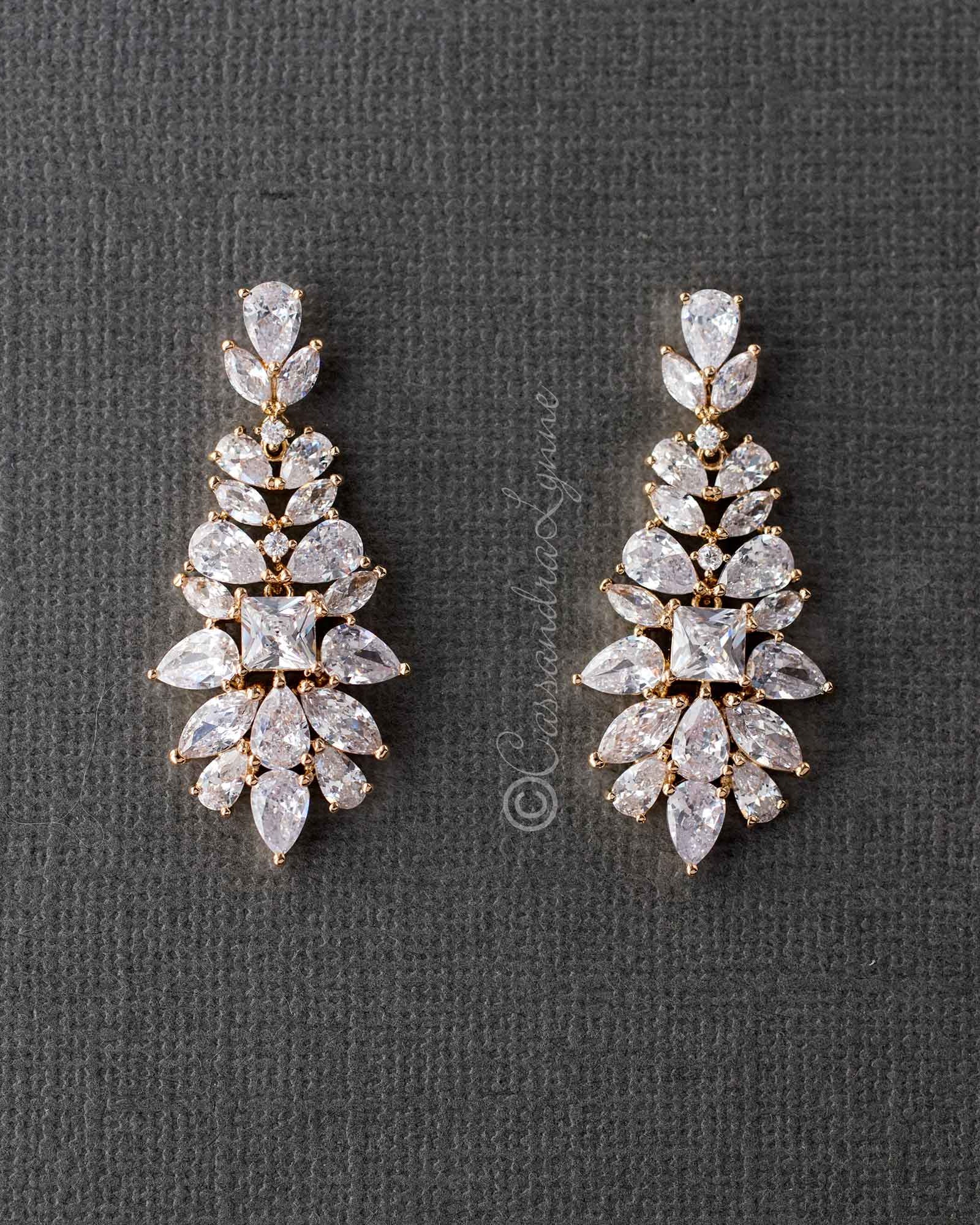 Vintage Drop Bridal Earrings - Earrings - Cassandra Lynne
