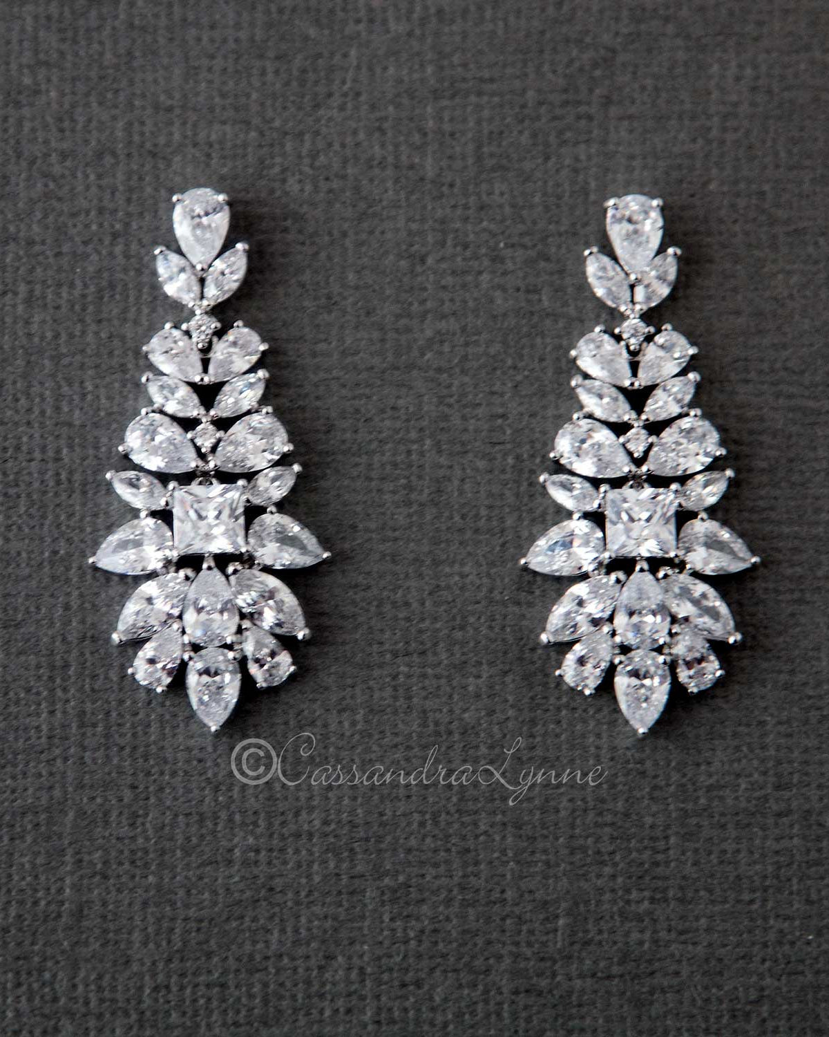 Vintage Drop Bridal Earrings - Earrings - Cassandra Lynne