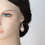 Vintage Emerald CZ Bridal Earrings - Earrings - Cassandra Lynne