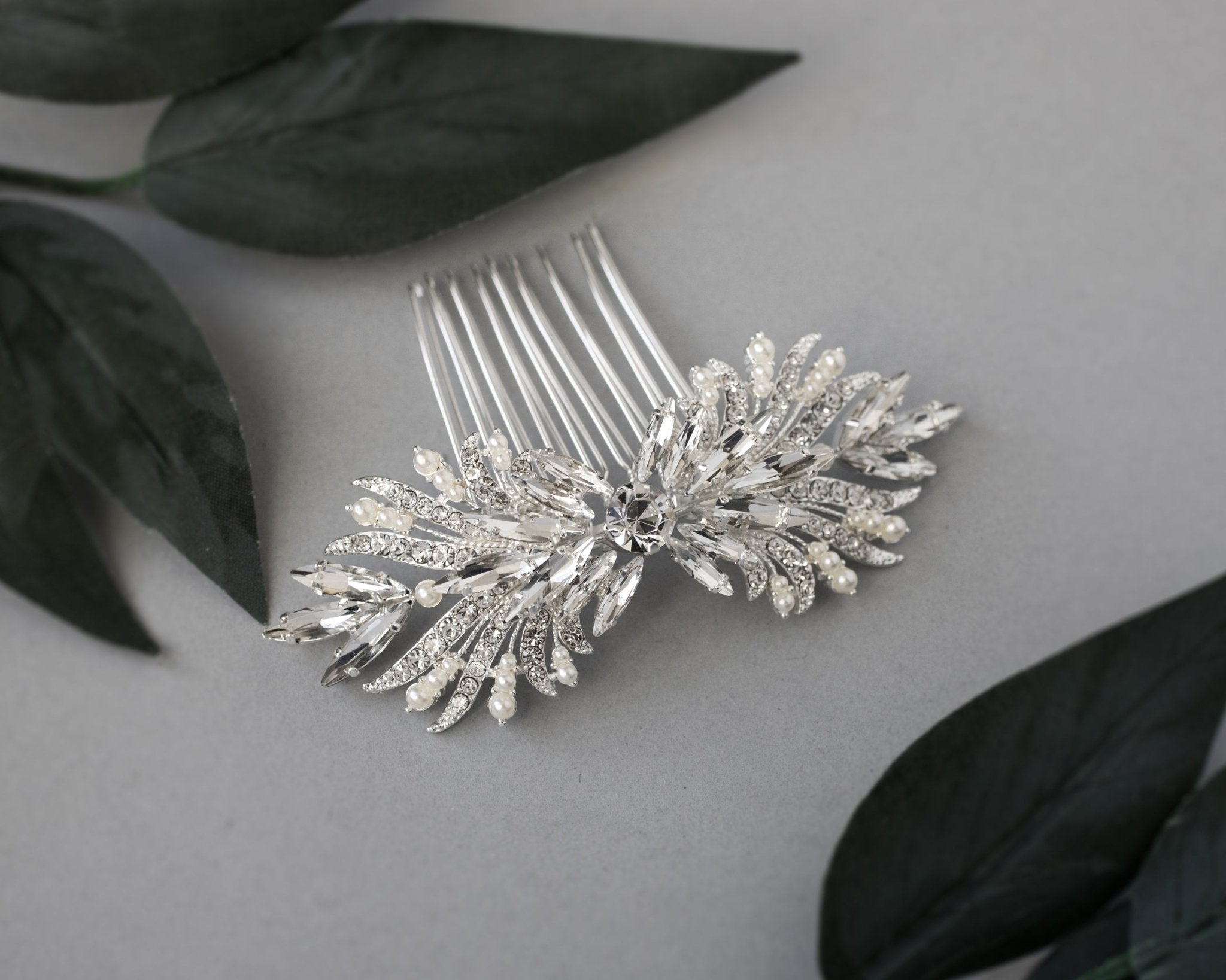 Vintage Hair Comb with Pearls - Hair Comb - Cassandra Lynne