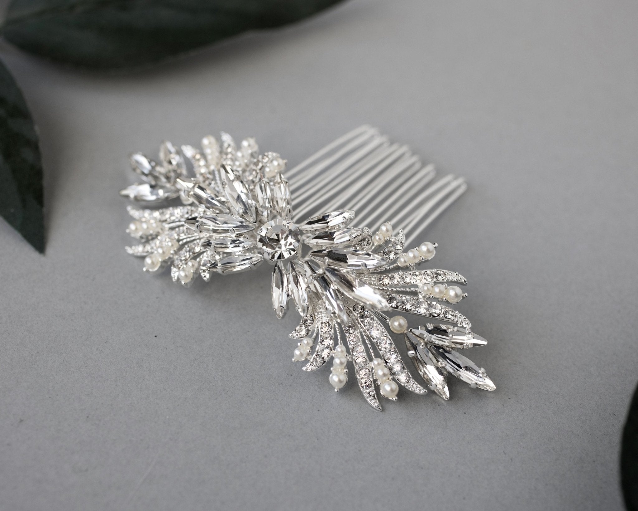 Vintage Hair Comb with Pearls - Hair Comb - Cassandra Lynne