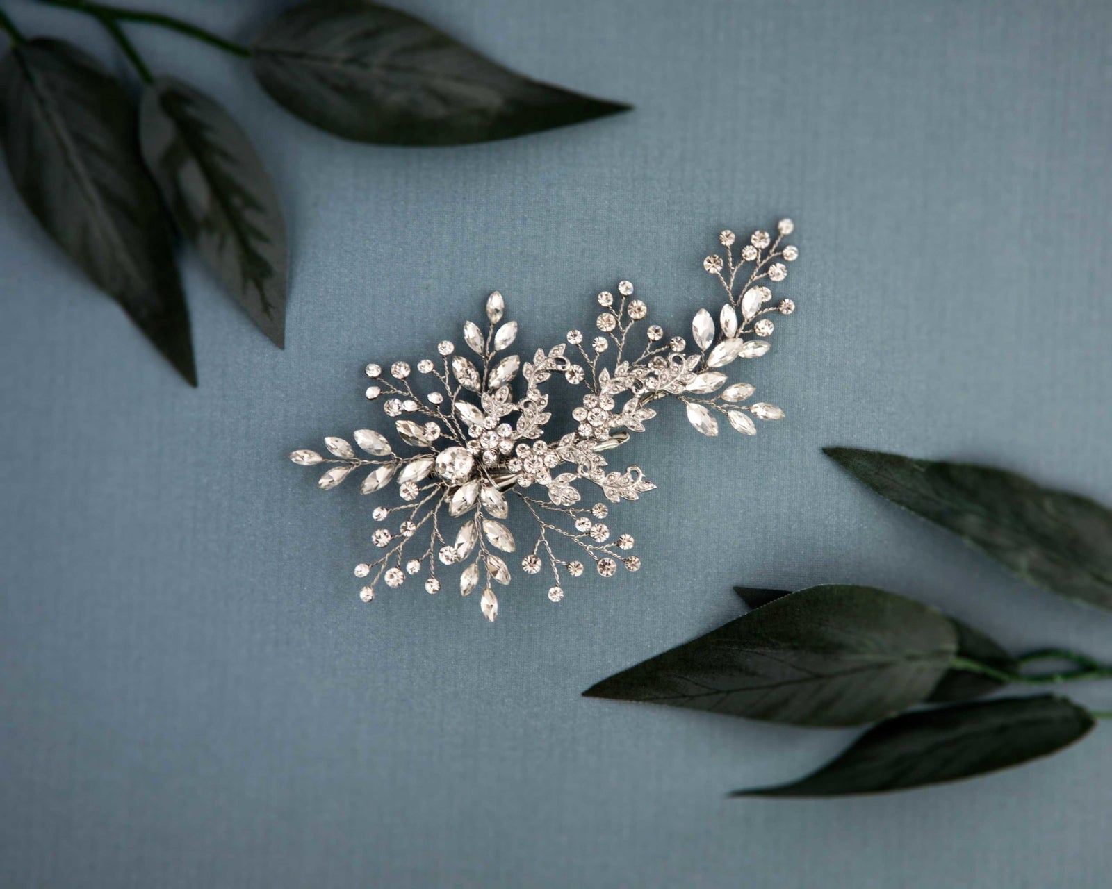 Silver flower 2025 hair clip