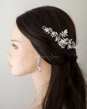 Vintage Wedding Comb with Opal Crystals - Cassandra Lynne