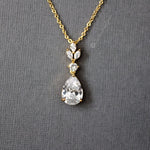 Water Drop CZ Pendant - Necklace Set - Cassandra Lynne