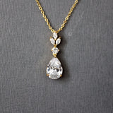 Water Drop CZ Pendant - Necklace Set - Cassandra Lynne