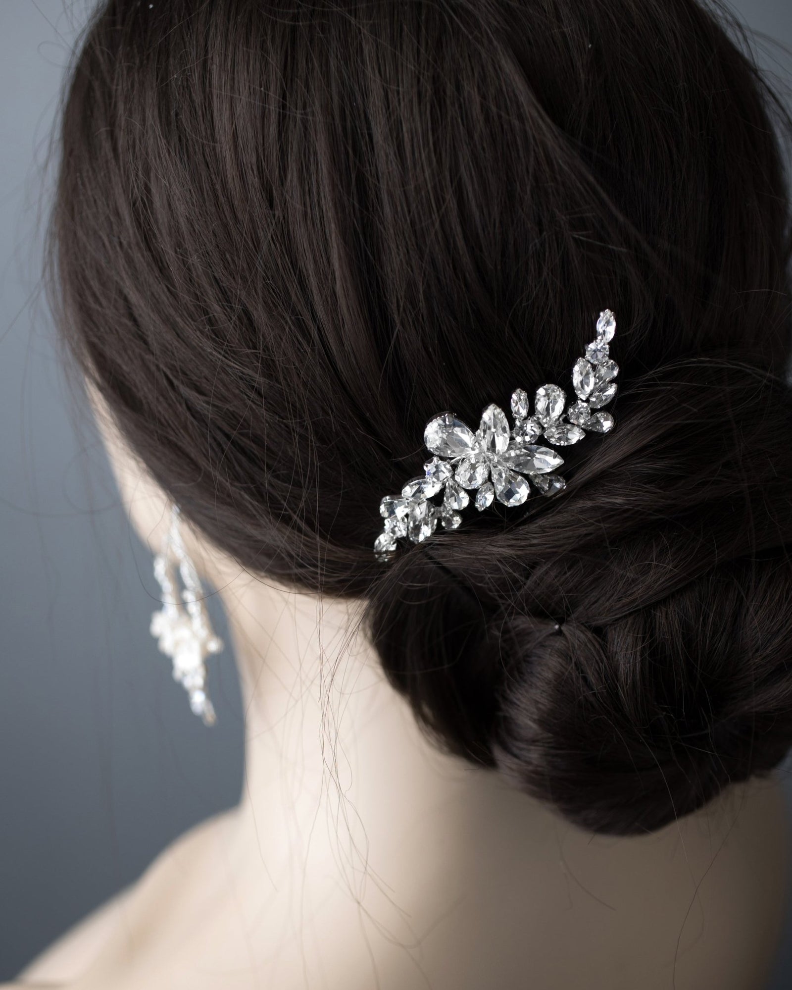 Waterdrop and Marquise Crystal Hair Comb - Hair Comb - Cassandra Lynne