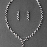 Wedding Day CZ Vine Necklace Set - Necklace Set - Cassandra Lynne