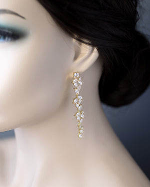 CZ Bridal Drop Earrings