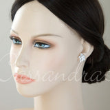 Wedding Earrings of Marquise CZ Clusters - Earrings - Cassandra Lynne