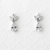 Wedding Earrings with CZ Pear Drop - Earrings - Cassandra Lynne