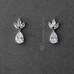 Wedding Earrings with CZ Pear Drop - Earrings - Cassandra Lynne