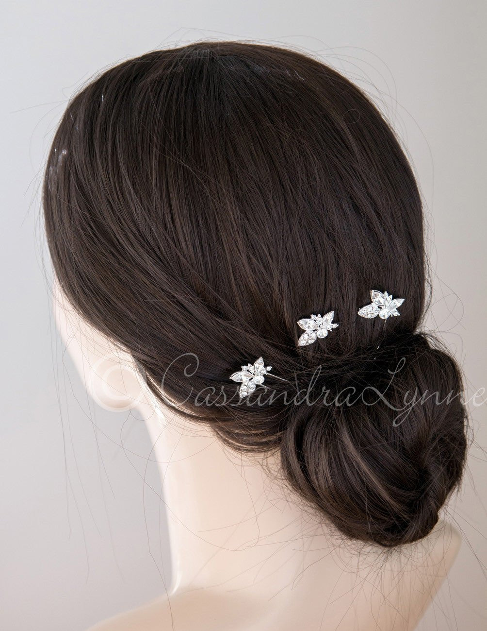 Wedding Hair Pin with Elegant Marquise Jewels - Hair Pins - Cassandra Lynne