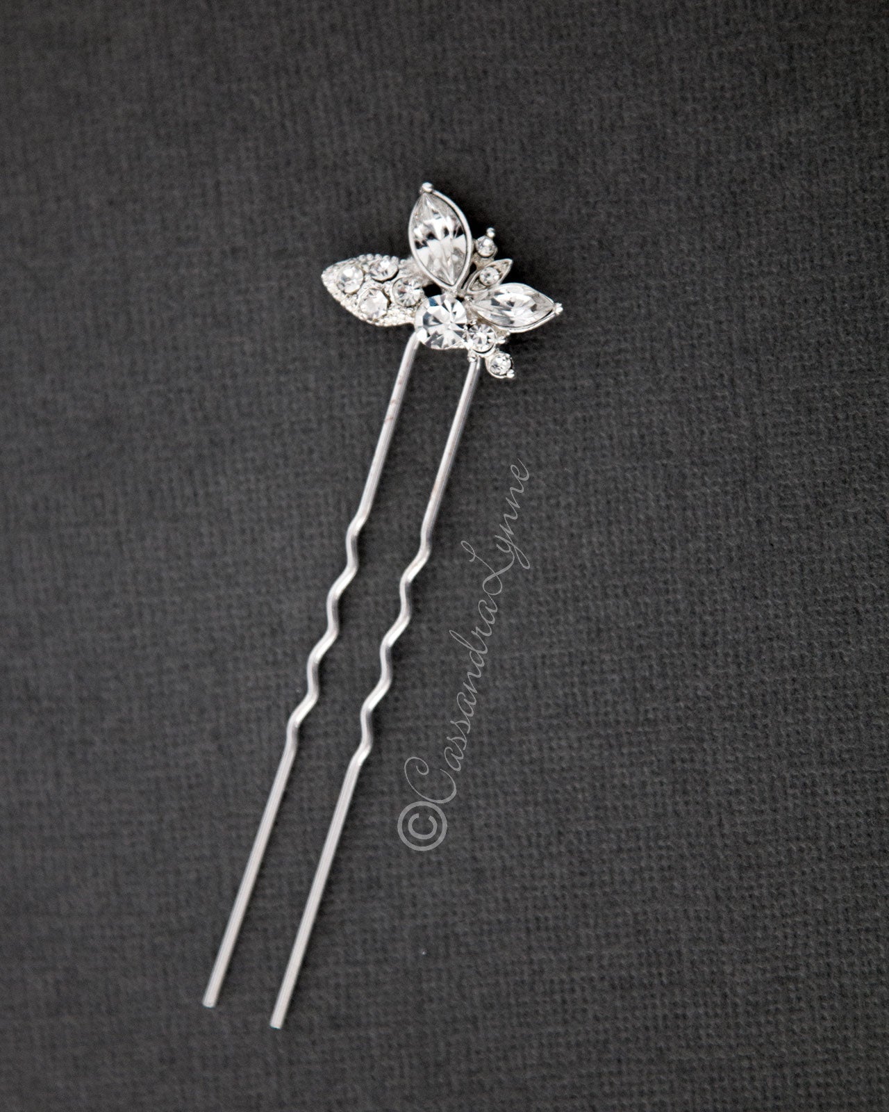 Wedding Hair Pin with Elegant Marquise Jewels - Hair Pins - Cassandra Lynne