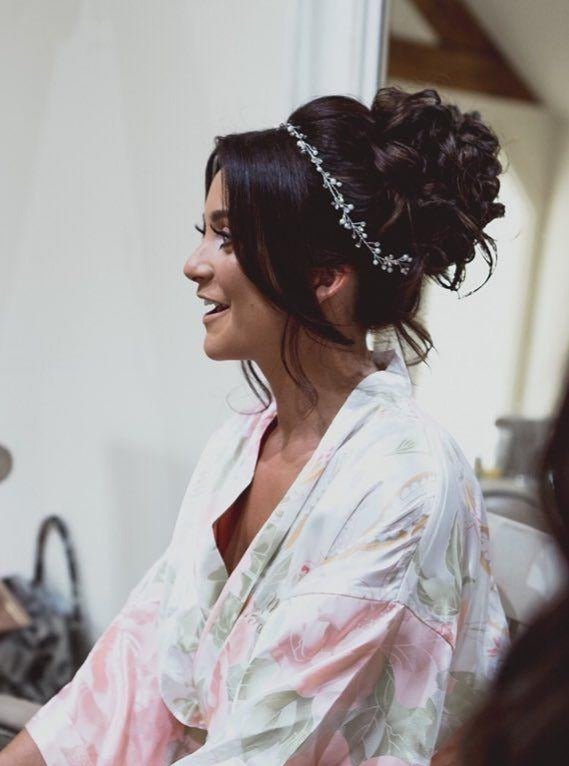 Wedding Hair Vine Headband of Freshwater Pearls and Rhinestones - Cassandra Lynne