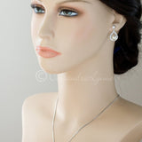 Wedding Jewelry Set of Pearl Drops Necklace - Necklace Set - Cassandra Lynne