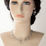 Wedding Necklace and Earrings of Marquise CZ Vines - Necklace Set - Cassandra Lynne
