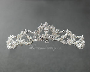 Wedding Tiara with Marquise Vine Design - Cassandra Lynne