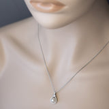 Wrapped Pearl CZ Pendant Necklace - Pendant - Cassandra Lynne